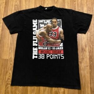 Vintage Michael Jordan & Scottie Pippen Shirt Sz‎ 4XL The Flu Game Chicago Bulls